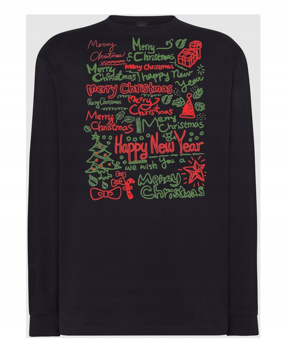 Longsleeve męski nadruk Merry Christmas Rozm.XS