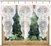 Firany - MOTYL panel, ekran, AŻUR rozm. 40x100cm, usztywniany, polski prod. - miniaturka - grafika 1