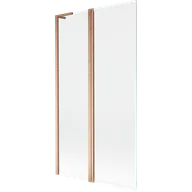 Parawany nawannowe - Mexen Mist L parawan nawannowy 2-skrzydłowy 100 x 150 cm, transparent, miedź szczotkowana - 8A9L-100-011-65-00 - miniaturka - grafika 1