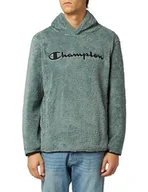 Koszulki męskie - Champion Legacy Outdoor Polar-Hooded Top Bluza męska, Verde Blg/Nero, S - miniaturka - grafika 1