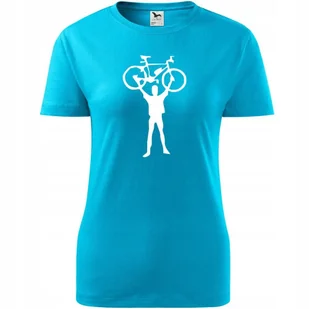 Damska Koszulka z Nadrukiem Rowerowa Rower Prezent dla Rowerzystki T-shirt turkusowy XL - Koszulki i topy damskie Damska Koszulka z Nadrukiem Rowerowa Rower Prezent dla Rowerzystki T-shirt turkusowy XL - Koszulki i topy damskie - miniaturka - grafika 1