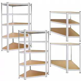Regały metalowe magazynowe 2 szt. 180x90x40cm 875kg 5 półek do garażu, piwnicy - Regały - miniaturka - grafika 1