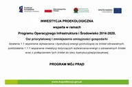 Akcesoria BHP - Tabliczka PROGRAM MÓJ PRĄD 5.0 PCV3 gruba płyta 25x35cm UNIA DOFINANSOWANIE - miniaturka - grafika 1