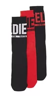 Skarpetki męskie - Diesel Skm-ray-threepack, Skarpetki męskie, E4998-0WFAC, L Tall, Czarny (Czarny Czerwony Czarny), Large wysoki - miniaturka - grafika 1