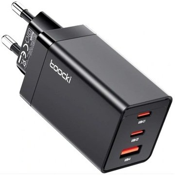 Szybka Ładowarka 67W 3x Usb Usb-a 2x Usb-c QC4.0 PD3 GaN Zasilacz Toocki
