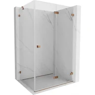 Kabiny prysznicowe - Mexen Lunar-F kabina prysznicowa składana prawa 90 x 70 cm, transparent, różowe złoto- 836-090-070-60-00-P - miniaturka - grafika 1