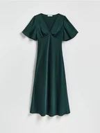 Sukienki - Reserved - Sukienka maxi - ciemnozielony - miniaturka - grafika 1