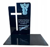 Lampiony i znicze - Duża Podstawka pod znicz personalizowana szkło akrylowe - miniaturka - grafika 1