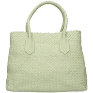 Torebki damskie - Melvin & Hamilton Ręcznie pleciona skórzana torba Kimberly 1, zielony - miniaturka - grafika 1