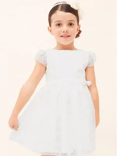 Mayoral Sukienka elegancka 3911 Biały - Sukienki i spódniczki dla dziewczynek - miniaturka - grafika 1