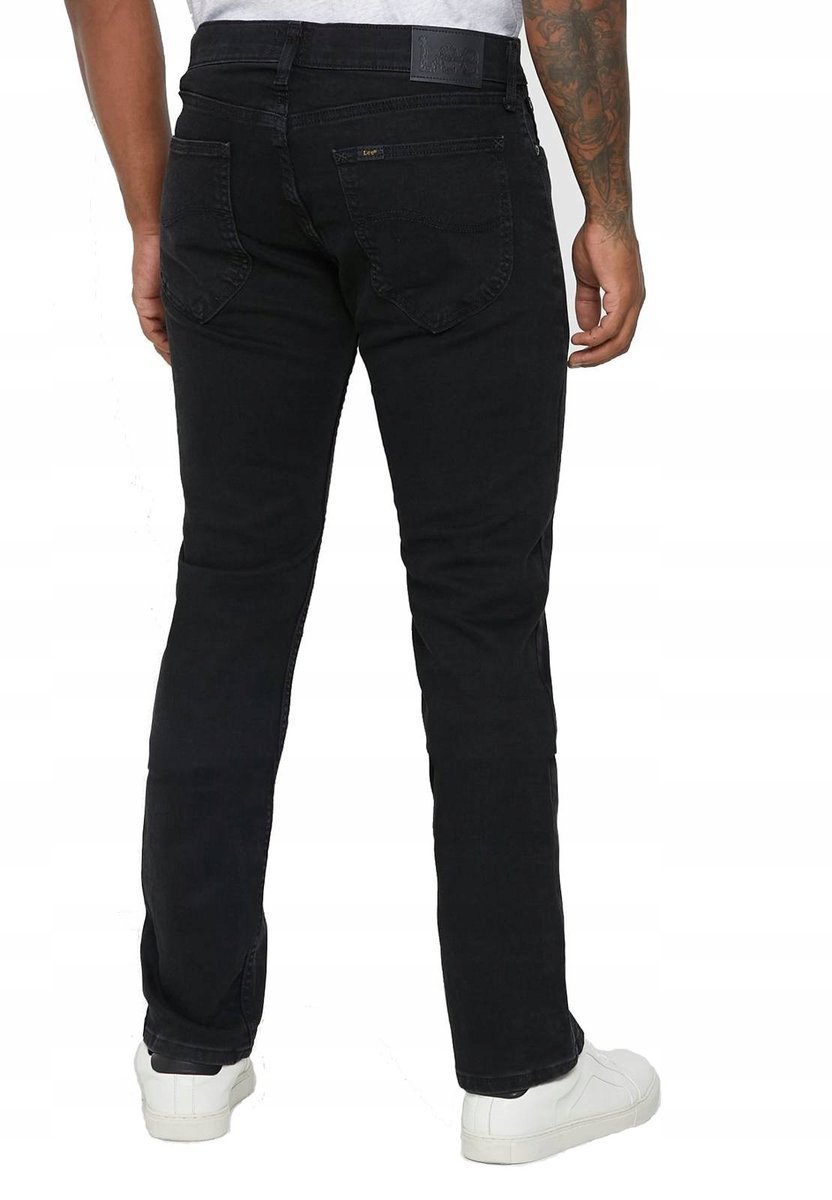LEE LEGENDARY SLIM BLACK OVERDYE L76ATMQO 34/32