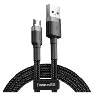 Kable USB - Baseus Kabel USB - Micro USB Cafule CAMKLF-CG1 2 m Szaro-czarny - miniaturka - grafika 1