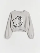 Bluzki dla dziewczynek - Reserved - Bluza Hello Kitty - jasnoszary - miniaturka - grafika 1