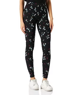 Legginsy - Urban Classics Damskie legginsy Soft AOP, Czarny kwiat, M - grafika 1