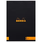 Notesy i bloczki - Blok Rhodia Le R N°18 A4 21x29,7 cm, linie, czarny - miniaturka - grafika 1
