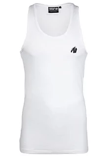 Koszulki sportowe męskie - Gorilla Wear - Adams Stretch Tank Top – czarny – Bodybuilding Sport na co dzień, czas wolny z nadrukiem logo, lekki i wygodny dla optymalnego ruchu z bawełny i elastanu - grafika 1