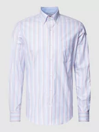 Koszule męskie - Koszula casualowa o kroju slim fit z wzorem w paski - miniaturka - grafika 1