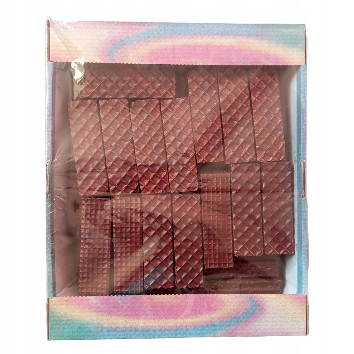 Wafle przekładane kremem 900g Wafle w polewie