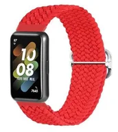 Akcesoria do smartwatchy - Opaska pasek bransoletka NYLON LOOP Huawei Band 8 / Band 9 czerwona - miniaturka - grafika 1