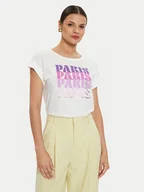 Koszulki i topy damskie - Morgan T-Shirt 241-DPARIS Biały Regular Fit - miniaturka - grafika 1