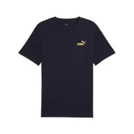 Koszulki sportowe damskie - Młodzieżowa koszulka Essentials 2 Colour z małym logo No. 1 PUMA New Navy Blue - miniaturka - grafika 1