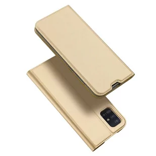 Dux Ducis Skin Pro kabura etui pokrowiec z klapką Samsung Galaxy A51 złoty - Etui i futerały do telefonów - miniaturka - grafika 1