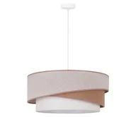 Lampy sufitowe - Duolla - Żyrandol na lince KOBO 1xE27/15W/230V śr. 45 cm beżowy/brązowy/biały - miniaturka - grafika 1