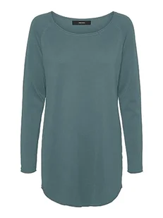 Vero Moda Vmnellie Glory Ls Long Bluzka Noos Sweter, niebieski Atlantyk, M - Bluzki damskie - miniaturka - grafika 1