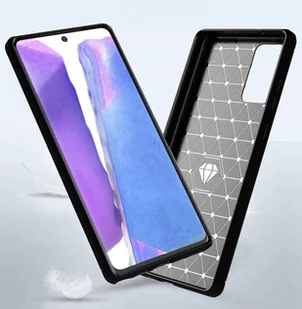 Carbon Case elastyczne etui pokrowiec Samsung Galaxy Note 20 czarny - Etui i futerały do telefonów - miniaturka - grafika 8