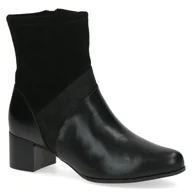 Botki damskie - Botki damskie na obcasie ocieplane skórzane czarne Caprice 9-25319-41-36 - miniaturka - grafika 1