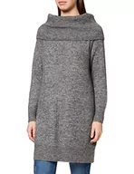 Swetry damskie - ONLY ONLSTAY L/S Rib Cowlneck KNT sweter damski, średni szary melanż - miniaturka - grafika 1
