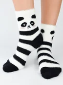 Skarpetki damskie - Skarpety dziewczęce puchate Panda SB092-G-01B EUR 27-30 - miniaturka - grafika 1