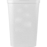 Kosze na bieliznę - Curver Kosz na pranie do magla Infinity 59L biały Recycled 245680 - miniaturka - grafika 1