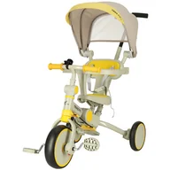 Zabawki zdalnie sterowane - Rowerek trójkołowy TRIKE FIX V4 żółto-szary z daszkiem - miniaturka - grafika 1