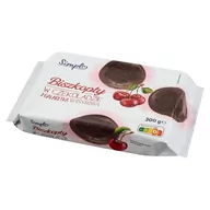 Ciastka - Simpl Biszkopty w czekoladzie z galaretką wiśniową 300 g - miniaturka - grafika 1