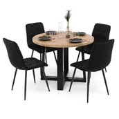 Stoły - Stół Rozkładany STL 90/1 + Krzesła Zofia DC-6402 Kolor do wyboru - miniaturka - grafika 1