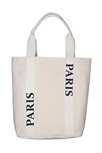 NEW HOPE Damska torba z bawełny z napisem Paris Shopper, mleczna, Milk - Torebki damskie - miniaturka - grafika 1