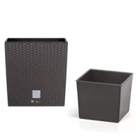 Donice - Doniczka kwadratowa wkład rattan 20x20x20,2 cm umbra - miniaturka - grafika 1