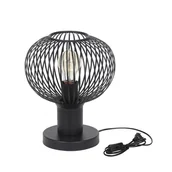 Lampy stojące - Trio GILA 565700132 lampa stołowa druciana czarna fi 23cm 1xE27 - miniaturka - grafika 1