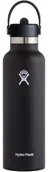 Shakery i bidony sportowe - HYDRO FLASK Butelka STANDARD MOUTH FLEX STRAW CAP 621 ml black - miniaturka - grafika 1