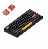 Klawiatury - Nuphy Halo75 v2 Wireless Mechanical Keyboard Obsidian Black Raspberry - miniaturka - grafika 1