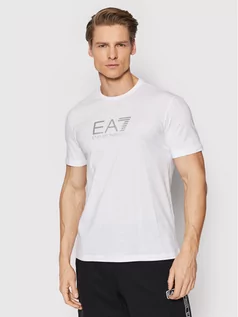 Koszulki męskie - Emporio Armani EA7 T-Shirt 3LPT39 PJ02Z 1100 Biały Regular Fit - grafika 1
