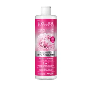 Eveline Cosmetics Cosmetics - Organic - Peony - Łagodzący płyn micelarny 5w1 - 400 ml - Płyny micelarne - miniaturka - grafika 1