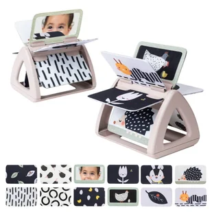 Taf Toys Książeczka Obracająca Się Tummy-Time Czarno-Biała - Zabawki interaktywne dla dzieci - miniaturka - grafika 1