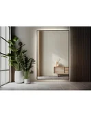 Lustra - Lustro w czarnej ramie z podświetleniem - 1201 LED- kolor ramy do wyboru, Wymiary: 60x160 - miniaturka - grafika 1