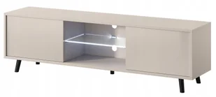 Szafka Rtv Lefyr 140 cm Szary beż - Szafki RTV - miniaturka - grafika 1