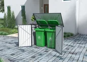 Kosze na śmieci - Zabudowa do koszy na śmieci DAVIS 173x101cm Light Grey - HARDMAISTER - miniaturka - grafika 1