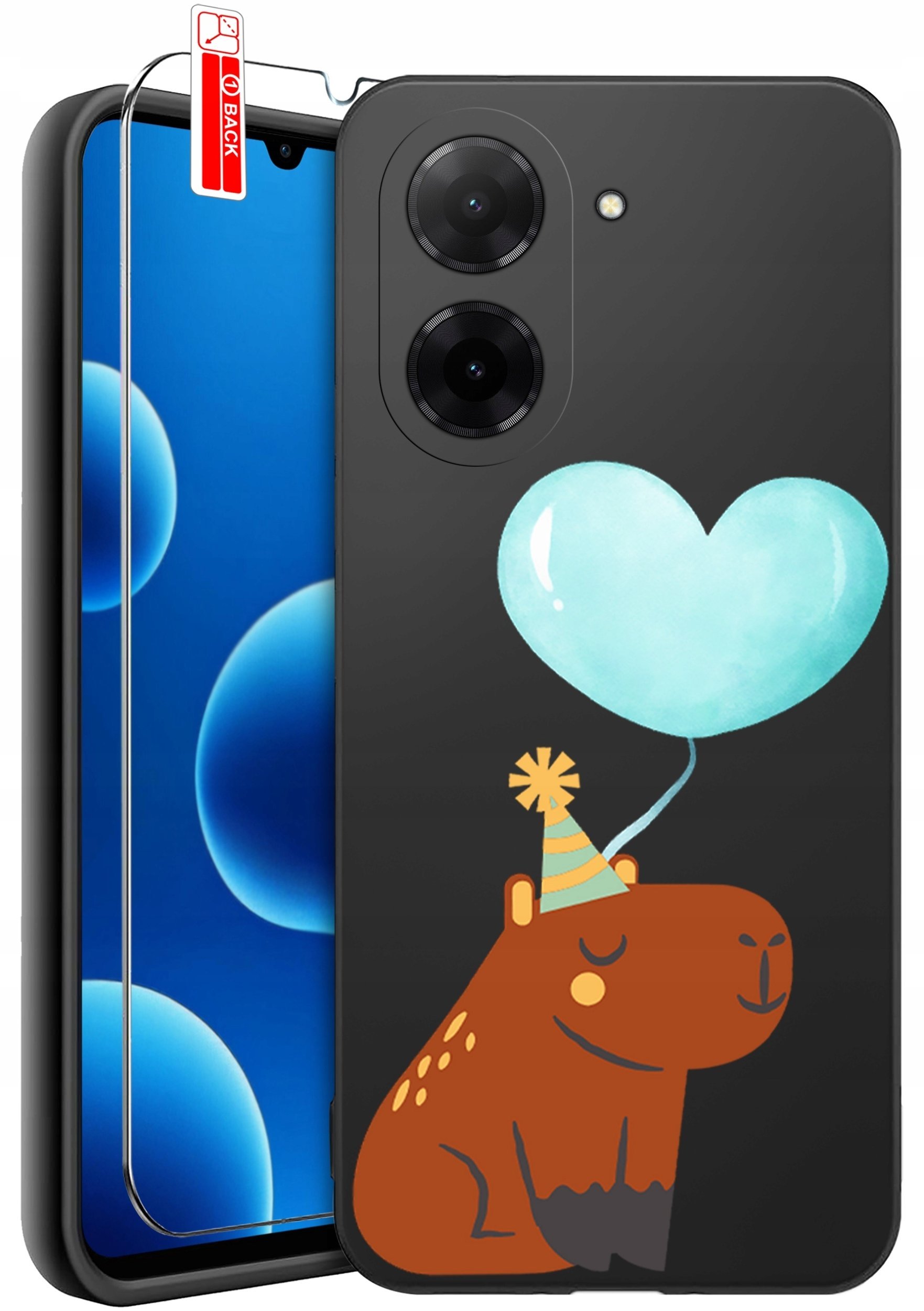ETUI do Xiaomi Redmi A5 WZORY SILIKONOWE MATT CASE + SZKŁO 9H