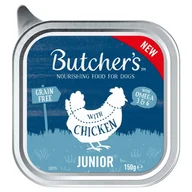 Szybkie dania obiadowe - Butcher's Original Junior, karma dla psa, z kurczakiem, pasztet, 150g - miniaturka - grafika 1