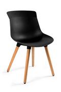 Krzesła - UniqueMeble Krzesło do jadalni, salonu, easy m, czarny - miniaturka - grafika 1